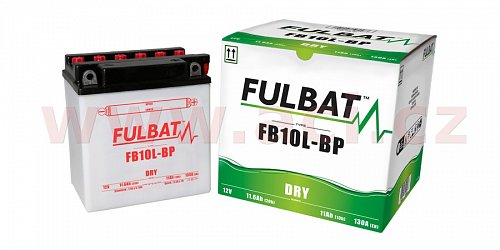 baterie 12V, FB10 l-BP, 11Ah, 130A, konvenční 135x90x145, FULBAT(vč. balení elektrolytu)